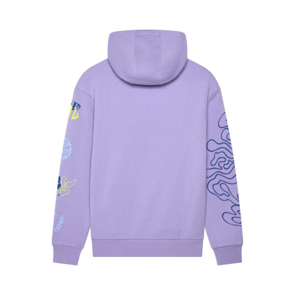 Bluza z kapturem FOX LADY HELLO FUTURE FLEECE PO LILAC - obrazek 2