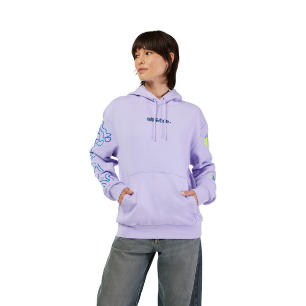 Bluza z kapturem FOX LADY HELLO FUTURE FLEECE PO LILAC - obrazek 3
