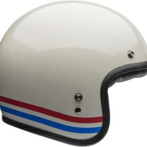 Kask BELL CUSTOM 500 ECE6 STRIPES PEARL WHITE RED BLUE