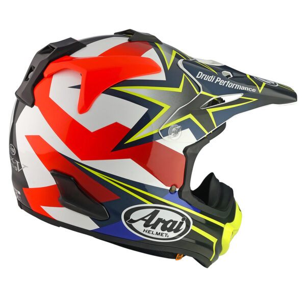 Kask ARAI MX-V EVO STARS STRIPES FLUOR YELLOW XS - obrazek 2