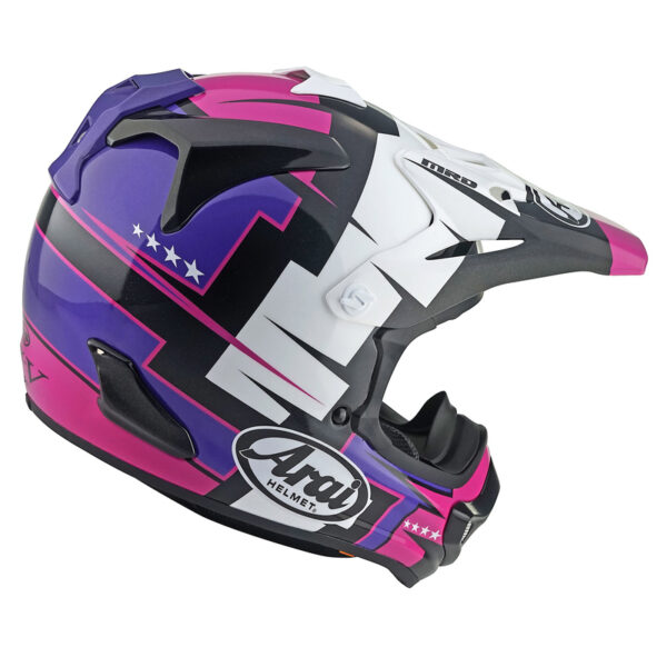 Kask ARAI MX-V EVO BATTLE PURPLE XS - obrazek 2