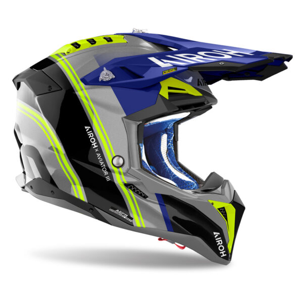 Kask AIROH AVIATOR 3 HIMA BLUE GLOSS - obrazek 2