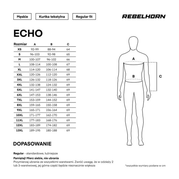 Kurtka tekstylna REBELHORN ECHO BLACK - obrazek 12