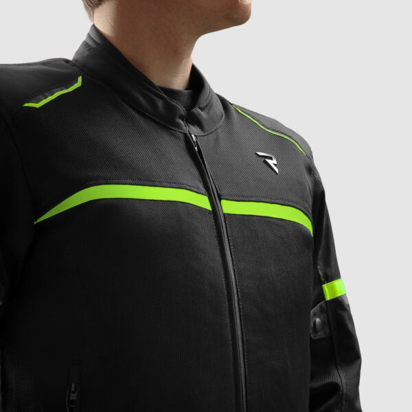Kurtka tekstylna REBELHORN ECHO BLACK/FLUO YELLOW - obrazek 5