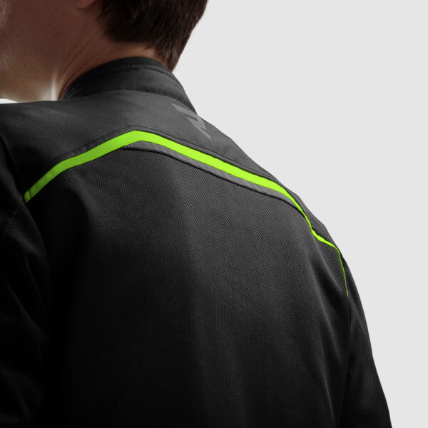 Kurtka tekstylna REBELHORN ECHO BLACK/FLUO YELLOW - obrazek 6