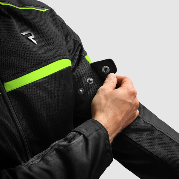 Kurtka tekstylna REBELHORN ECHO BLACK/FLUO YELLOW - obrazek 7