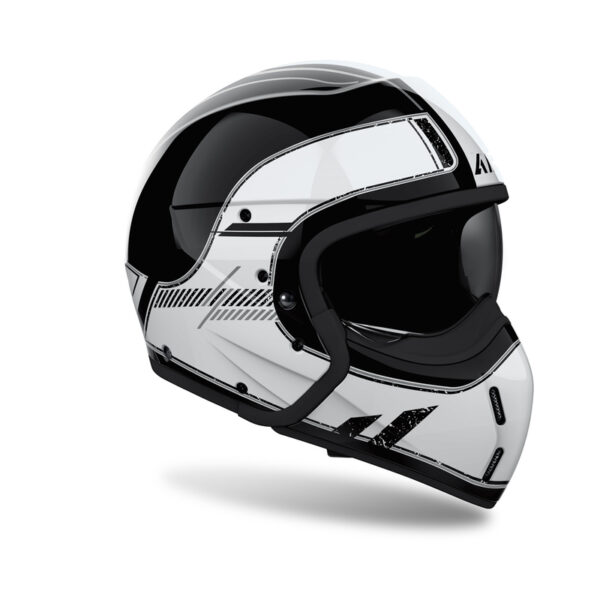 Kask AIROH J110 RASTER WHITE GLOSS - obrazek 2