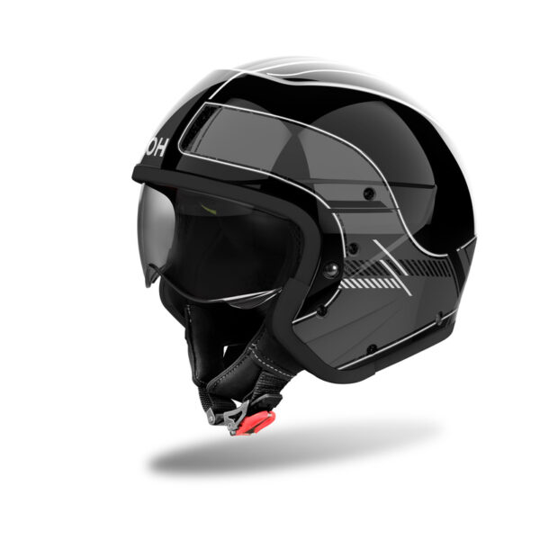 Kask AIROH J110 RASTER DARK GREY GLOSS - obrazek 4