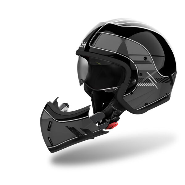 Kask AIROH J110 RASTER DARK GREY GLOSS - obrazek 5