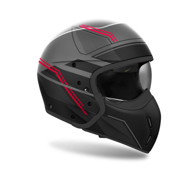 Kask AIROH J110 SLIM RED MATT - obrazek 2