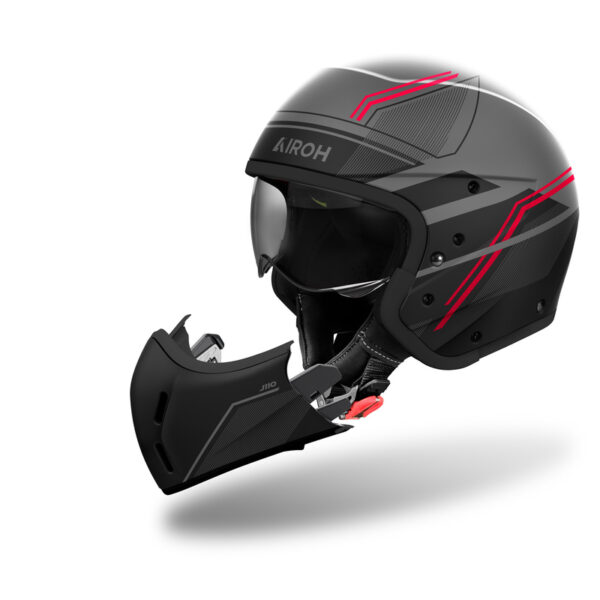 Kask AIROH J110 SLIM RED MATT - obrazek 5