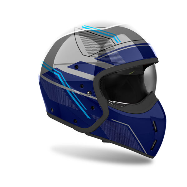 Kask AIROH J110 SLIM BLUE GLOSS - obrazek 2
