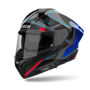 Kask AIROH MATRYX ROCKET BLUE/RED GLOSS