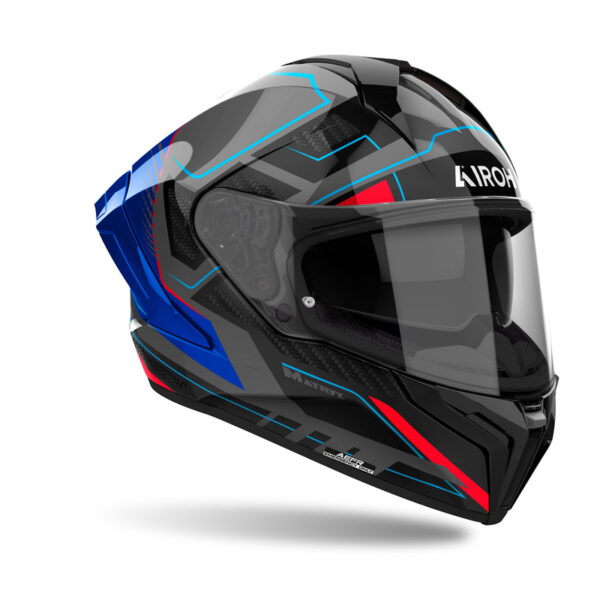 Kask AIROH MATRYX ROCKET BLUE/RED GLOSS - obrazek 2