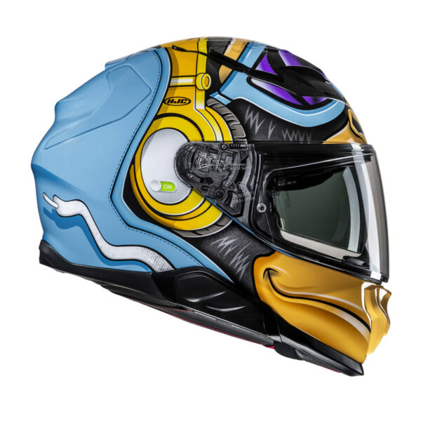 Kask HJC F71 MONKEY DJ BLUE/ORANGE - obrazek 5