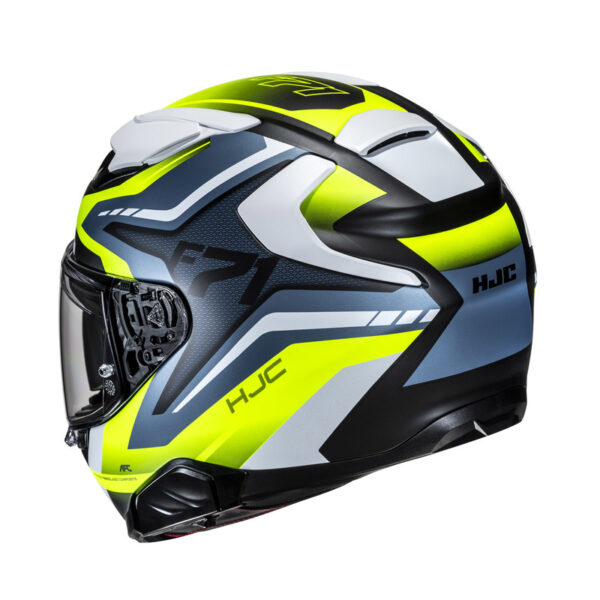 Kask HJC F71 FES YELLOW/BLUE - obrazek 3