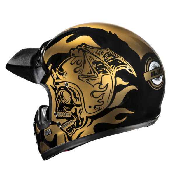 Kask HJC V60 FLAME BLACK/GOLD - obrazek 5