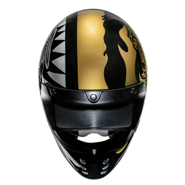 Kask HJC V60 FLAME BLACK/GOLD - obrazek 8