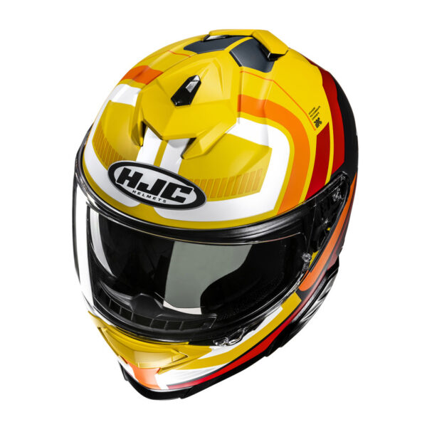 Kask HJC I71 VIZ YELLOW/RED - obrazek 2