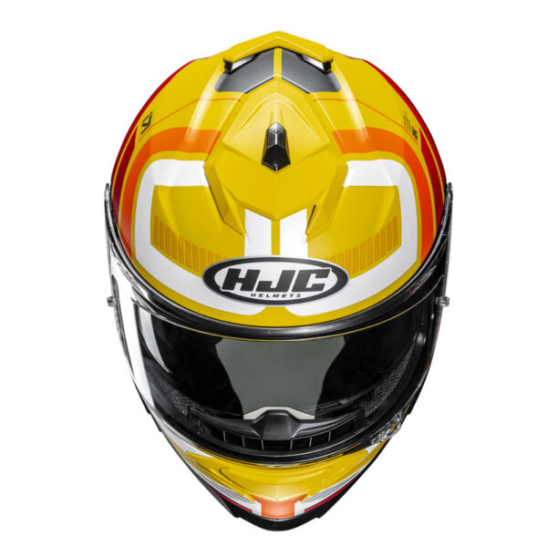 Kask HJC I71 VIZ YELLOW/RED - obrazek 4