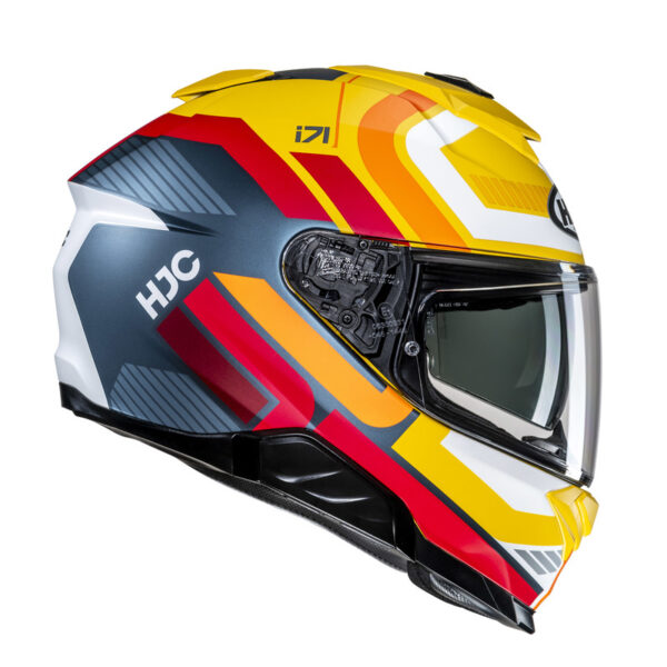 Kask HJC I71 VIZ YELLOW/RED - obrazek 5
