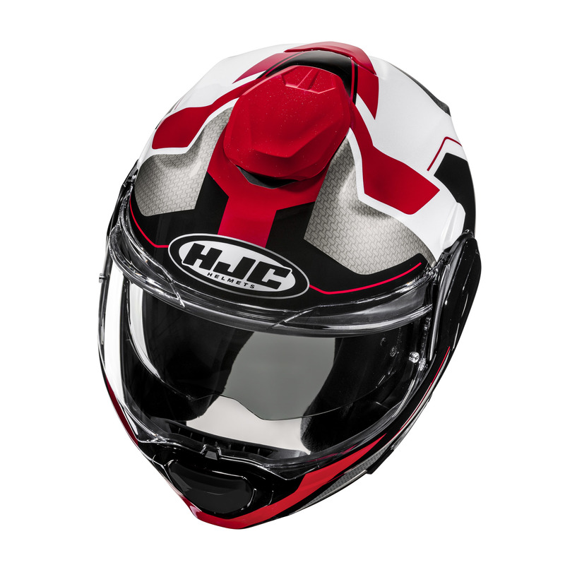 Kask HJC F100 BIOS RED/BLACK - obrazek 2