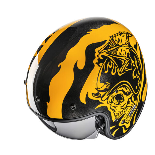 Kask HJC V31 FLAME YELLOW/BLACK - obrazek 4