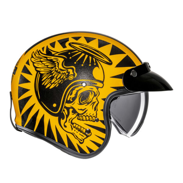 Kask HJC V31 FLAME YELLOW/BLACK - obrazek 7