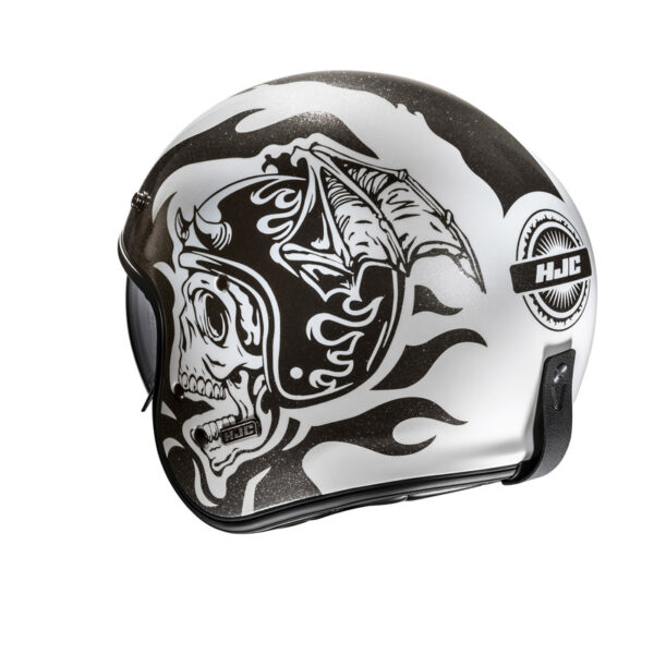 Kask HJC V31 FLAME WHITE/BLACK - obrazek 6