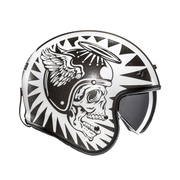 Kask HJC V31 FLAME WHITE/BLACK - obrazek 8