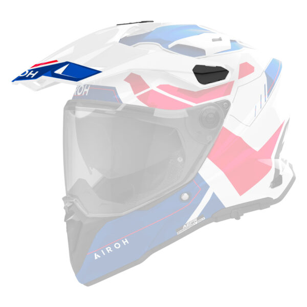 Daszek do kasku AIROH COMMANDER 2 REVEAL BLUE/RED GLOSS (NEW LOGO)