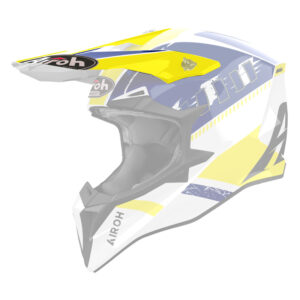 Daszek do kasku AIROH WRAAAP FEEL YELLOW/BLUE GLOSS