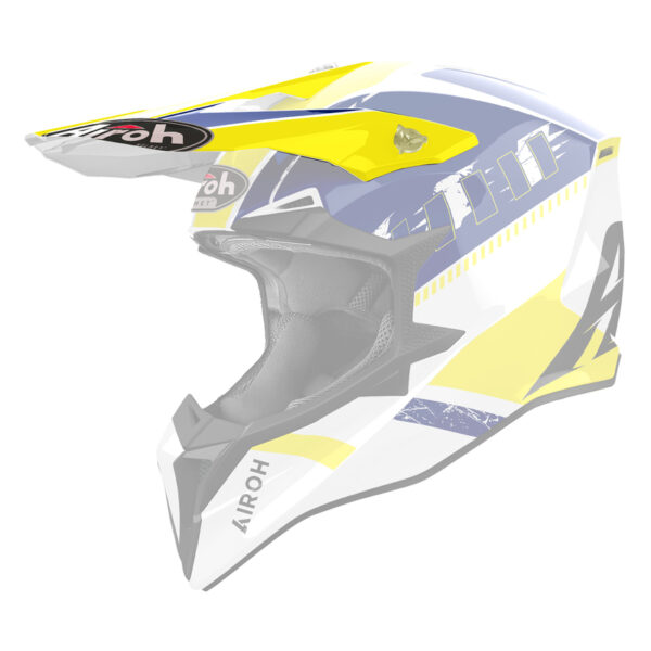 Daszek do kasku AIROH WRAAAP FEEL YELLOW/BLUE GLOSS